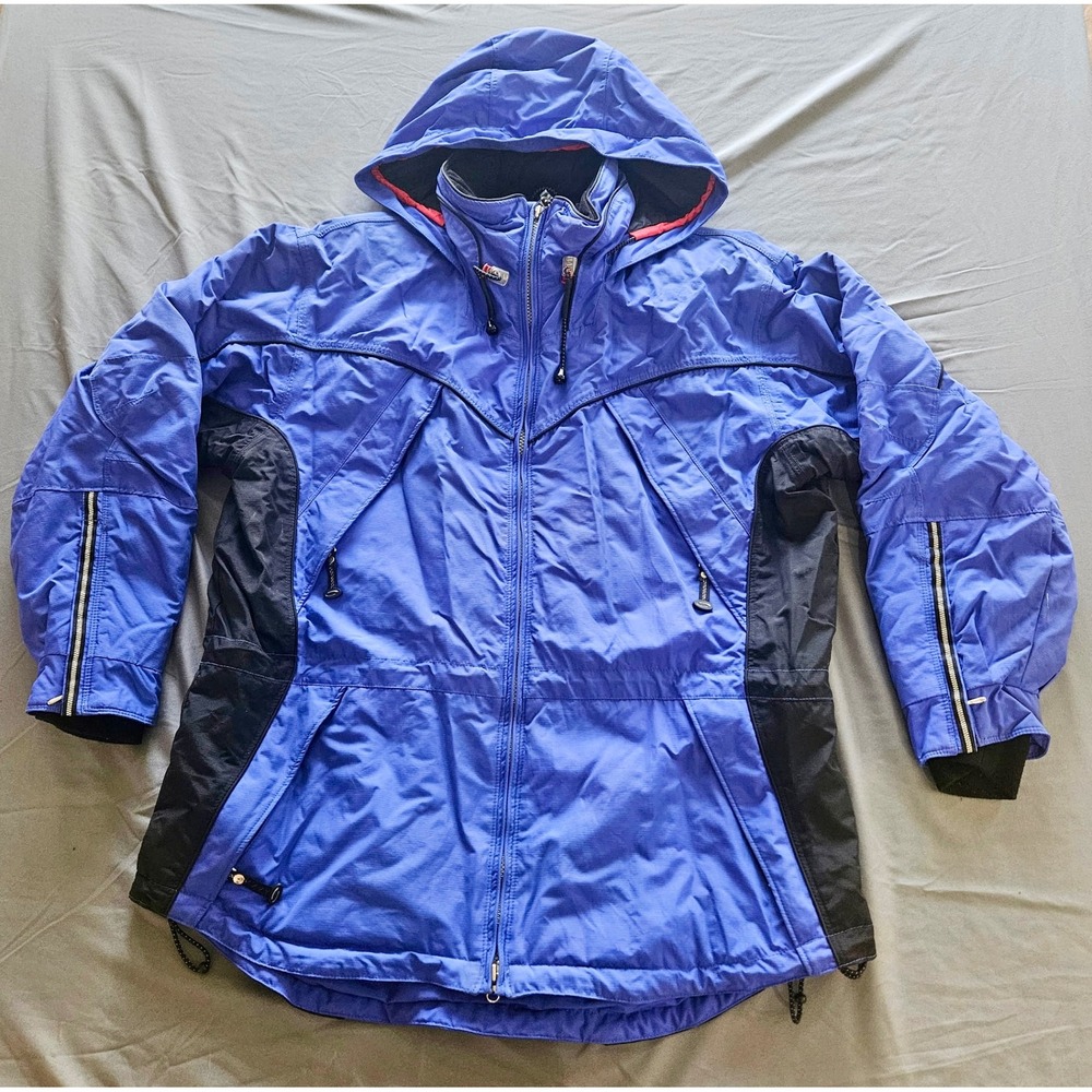Obermeyer Ski Jacket Women 14 Blue ATC Dynamic Waterproof Hooded